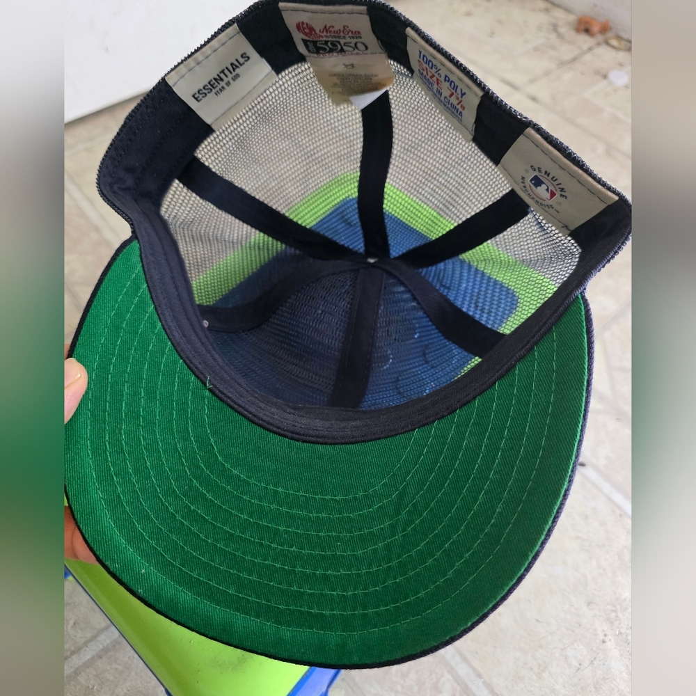 New Era x Fear of God Full Mesh 59FIFTY Fitted Hat blue navy Sz 7 3/8 - Picture 5 of 8